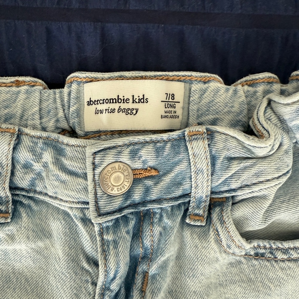 Abercrombie Kids Blue Denim Baggy Shorts